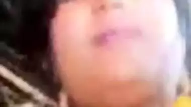 Busty Desi XXX housewife showing her big melons on video call with husband