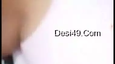 Video call turns into a porn show when the Desi babe flashes tits