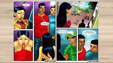 Savita Bhabhi Episode two The Cricket How to take two wickets in one ball with voice over in English