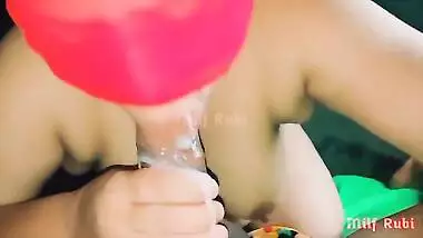 Amateur Wife Milf Rubi Sucked My Balls And Dick For Cum In Mouth