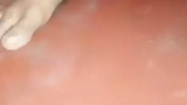 Desi wife sets the camera and takes her clothes off for XXX peeing