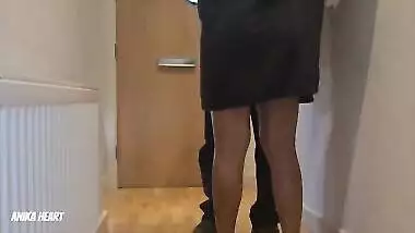 I Dropped The Towel In Front Of The Delivery Man - He Helped Me To Put It Back On