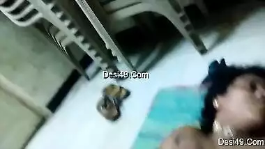 Wife hides tits still the husband manages to film her hairy Desi vag