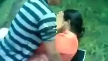 Desi lewd aunty fucked by three boys in forest for money