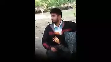 Desi sex clip of a sexually excited young pair enjoying outdoor sex