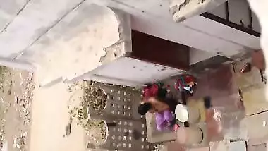 Big tits desi bhabhi shower video filmed by neighbor in open