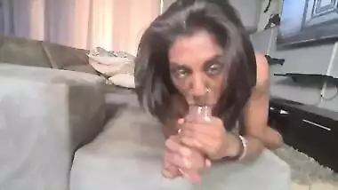 Indian upside down dildo gag | deepthroat