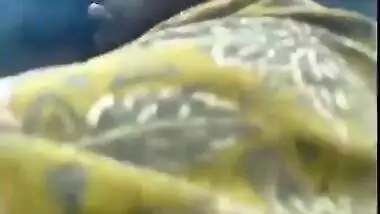 Horny Desi boy licks GF's hard XXX nipples while they make out outdoors