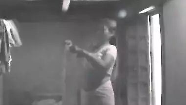 CCTV footage of village aunty changing saree