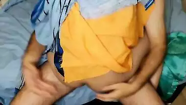 XXX day for man who fuck new Desi wife for the first time cowgirl