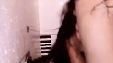 Teen Desi girl takes a shower and exposes her XXX tit and brown nipple