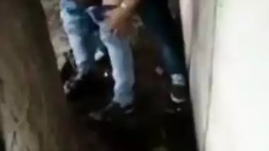 Tamil couple lovers caught fucking in outdoor in doggy style, Desi mms sex