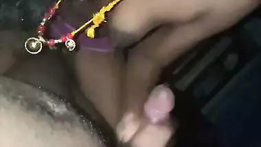 Hornt Telugu wife handjob and blowjob before viral sex