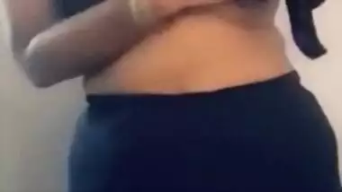 Indian MILF slowly takes her clothes off to expose the body in porn solo clip