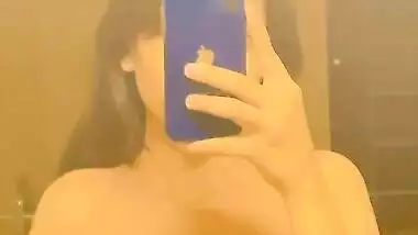 Hot Bhopal girl boob show selfie sex video