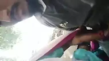 Outdoor MMS video of Desi whore stroking and sucking XXX phallus