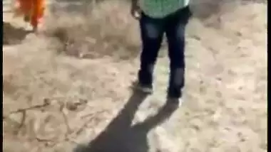 Husband caught cheating wife she fuck with lover outdoor, scandal Desi mms