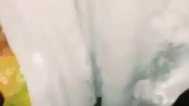 Desi girl in red wears no panties to have pussy scored in XXX video