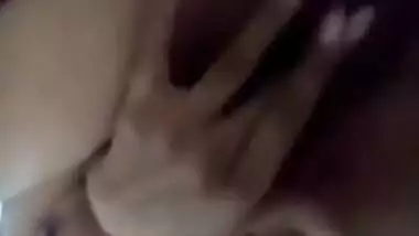 XXX show of skinny who washes boobs and puts fingers in her cherry