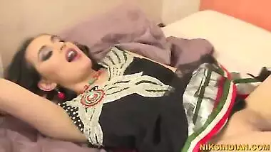 Hot Indian Bhabhi talks dirty in Hindi , sucks cock and gets her tight pussy fucked