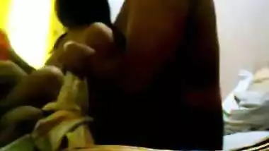 MILF exposes her XXX boobies and sex partner comes to make it with her