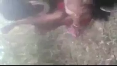 Horny Desi south indian village cheating girl hard fucked threesome jungle by in outdoor fucking sound clear audio