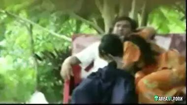 Cheating Indian aunty sucks dick outdoor in the park and drinks cum, Desi mms