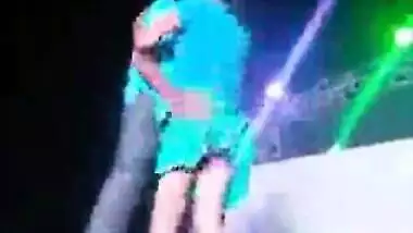 Telugu Girl Showing Boobs On Stage At Recording Dance