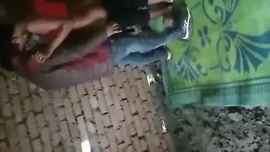 Desi Randi Fucking Outdoor In Threesome