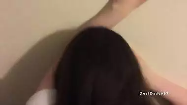 White Brit Teen Slut Rides Then Gets Doggystyled By Her Indian Daddy. IMWF