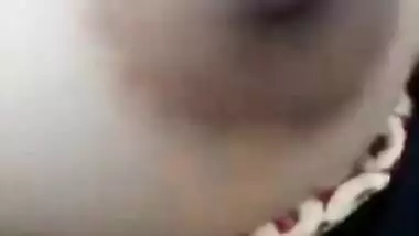 Muslim legal age teenager boob show to her lover in the outdoor