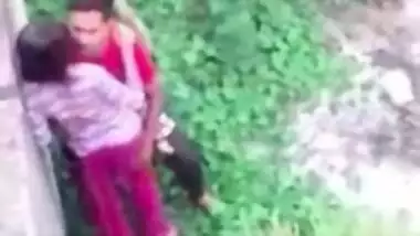 Cheat wife and lover quick doggyfuck during warm may day outdoor, Desi sex mms