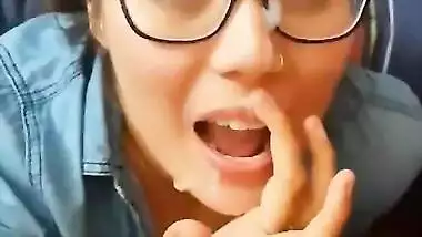 Taking cumshot