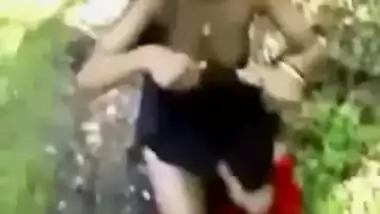 Indian girl gets a facial outdoors