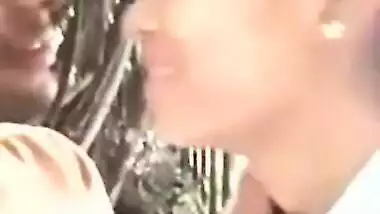 Beautiful Desi teen kisses her XXX lover on camera in the fresh air