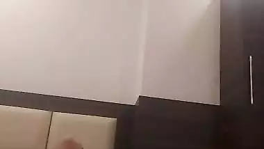 Big guy crushes his sexy GF in bed in a hotel sex MMS