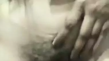 Desi girl exposes her XXX boobies and unshaved sex muff moving her body