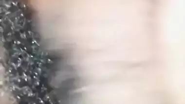 Desi bhabhi with big natural boobs spreads legs for man's XXX dong