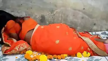 Romantic man covers the Desi with petals and fucks XXX hole in doggy
