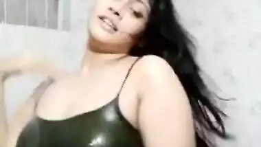 Curvy Desi girl with no panties on dancing in the shower XXX video