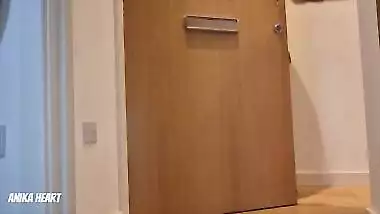 Daring Hot Wife Opens The Door Naked To A Real Delivery Guy - Husband Films