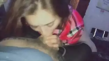 Cute and innocent looking native teen sucks down daddy like a good girl