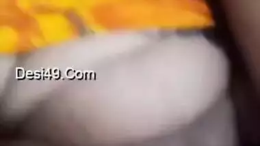 Fat Indian aunty fucks her own hairy twat with the new sex toy
