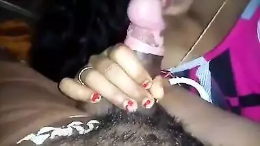Today Exclusive- Sexy Desi Boudi Sucking Hubby Dick